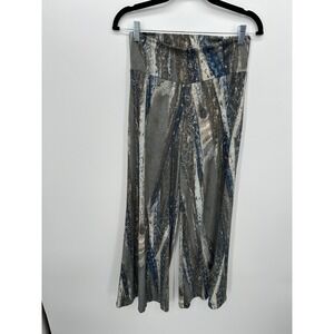 Clara Sun Woo Womens Abstract Print Wide Leg High Rise Boho Palooza Size M